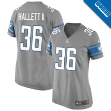 Women's Detroit Lions Gray Alternate #36 Erick Hallett II Game Jersey Women's Detroit Lions Gray Alternate #36 Erick Hallett II Game Jersey